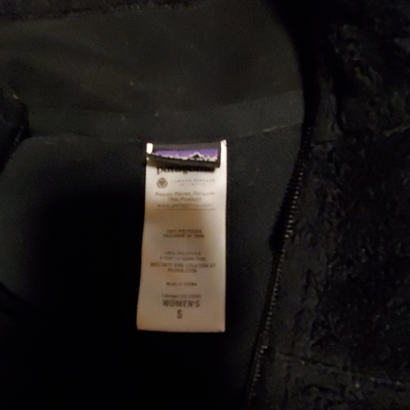 PATAGONIA BLACK QUARTER ZIP FLEECE XS - Picture 2 of 3
